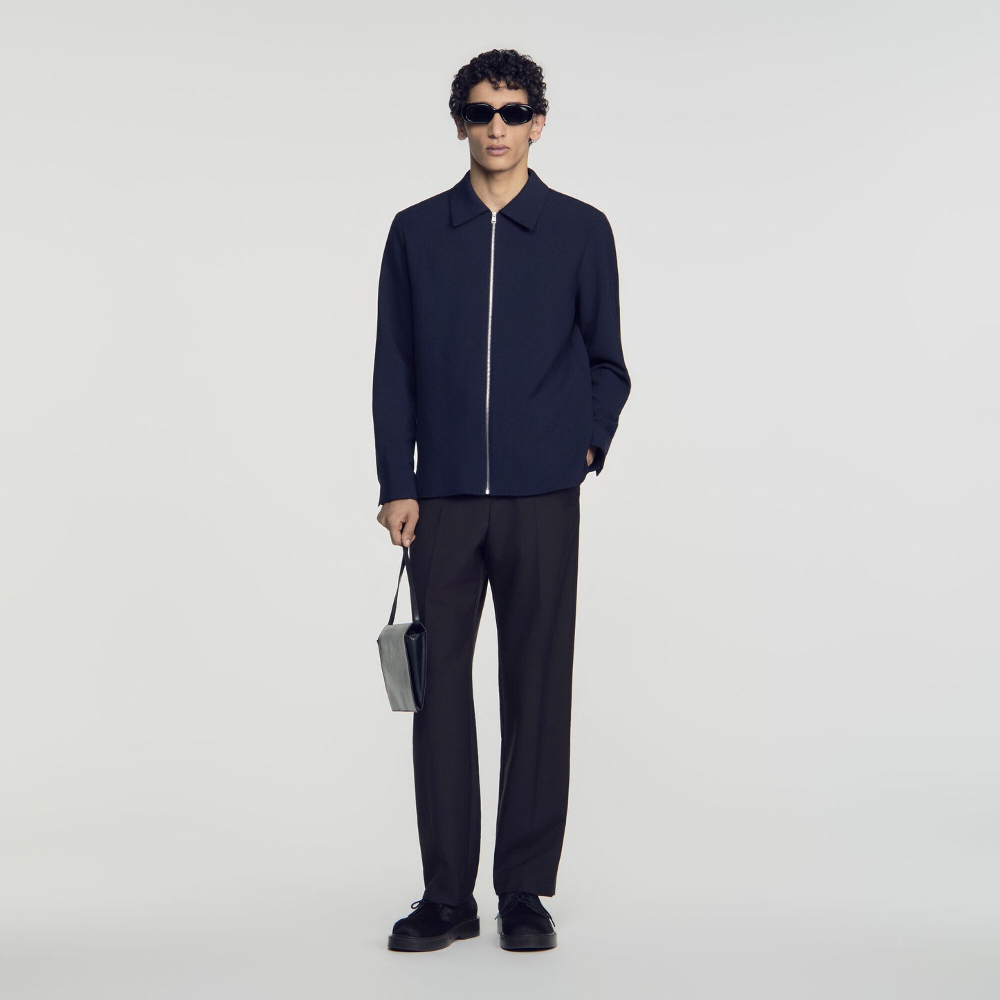 Joker Zip Shirt Shirt Navy Blue
