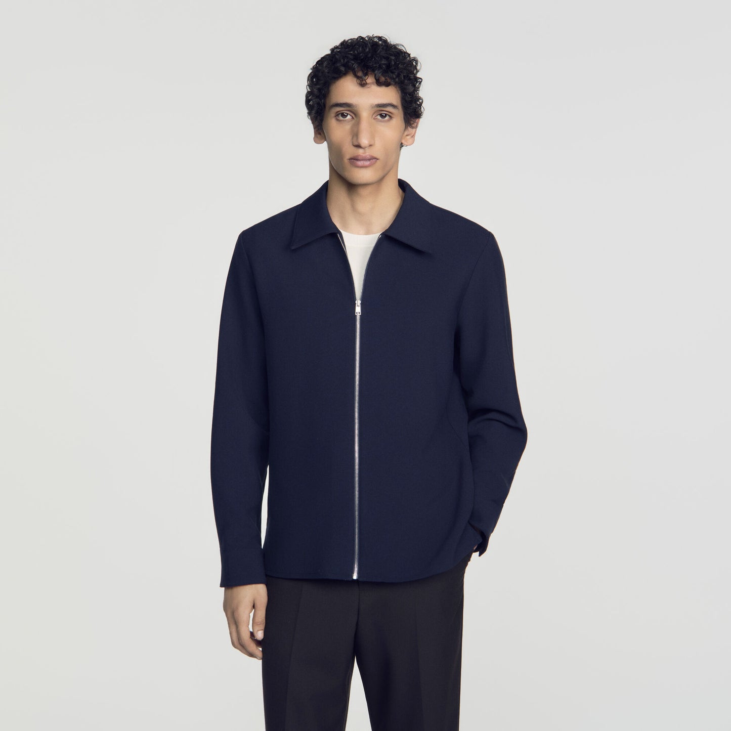 Joker Zip Shirt Shirt Navy Blue