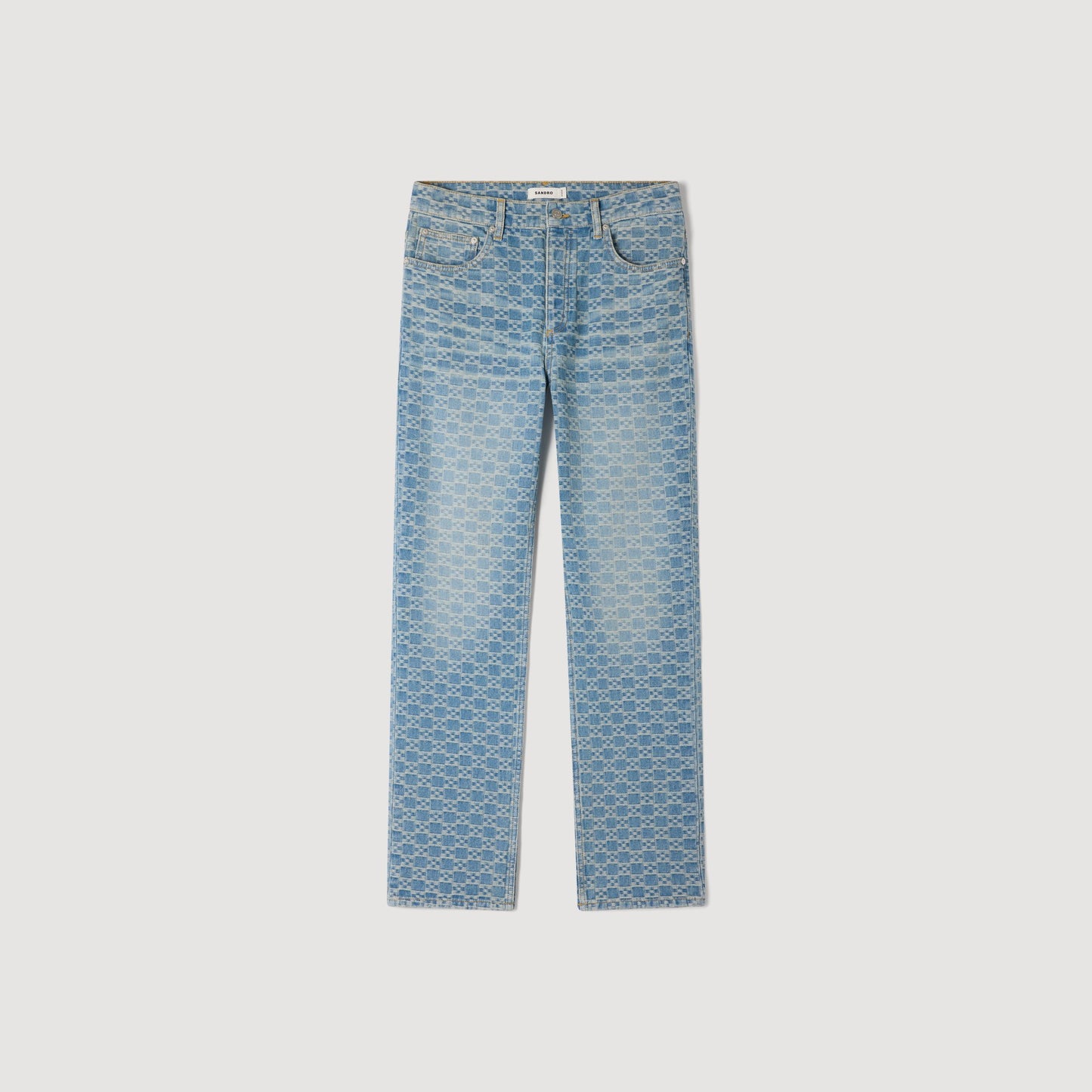 Regular Sanded Cross Regular-Fit Square Cross Jeans SKY BLUE