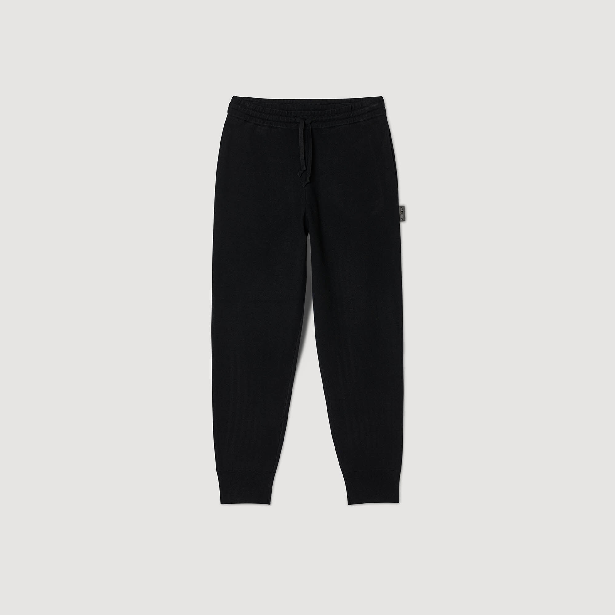 Knit Jogging Bottoms Black