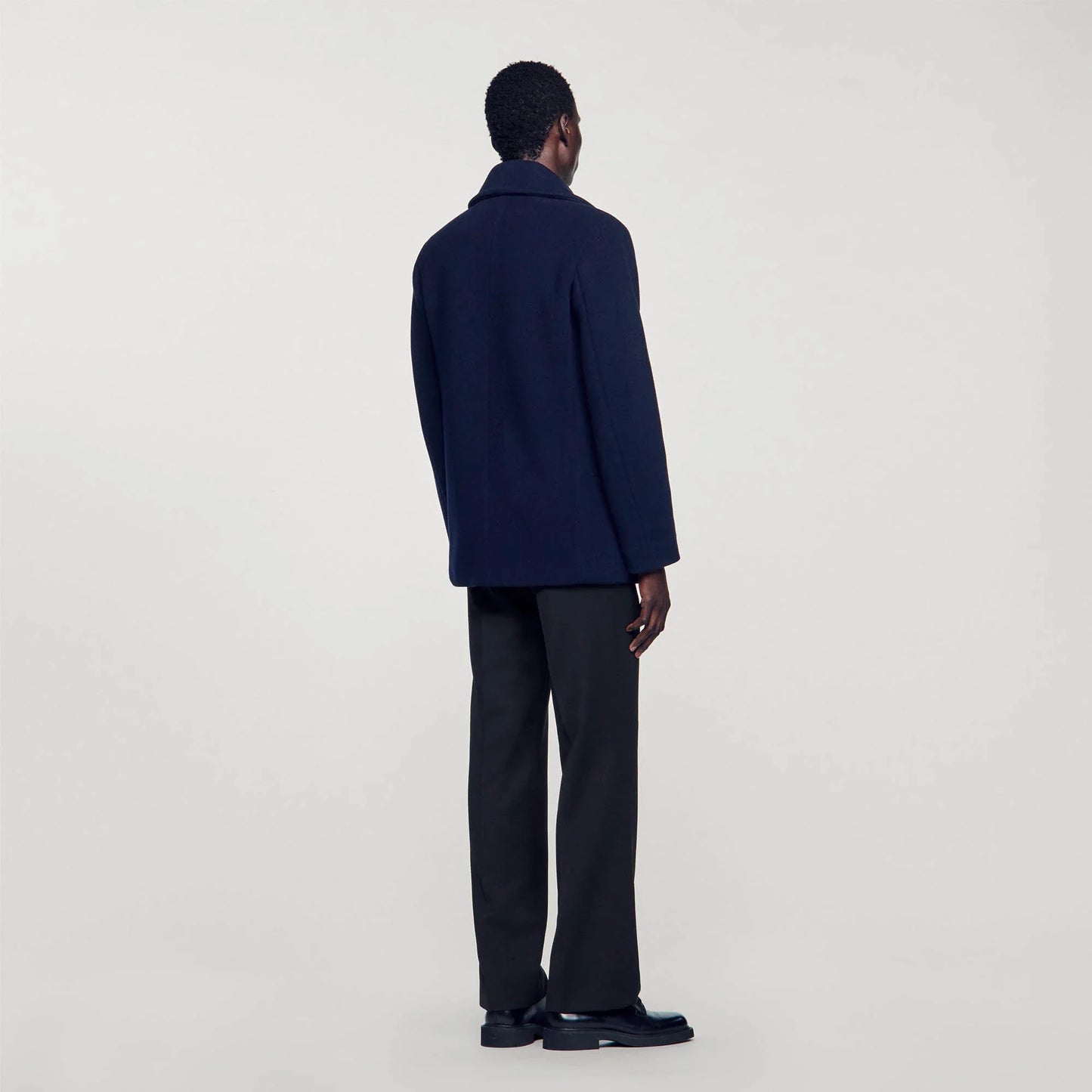 Sandro Coat Navy Blue