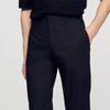 Cotton Carrot Cut  Trousers Black