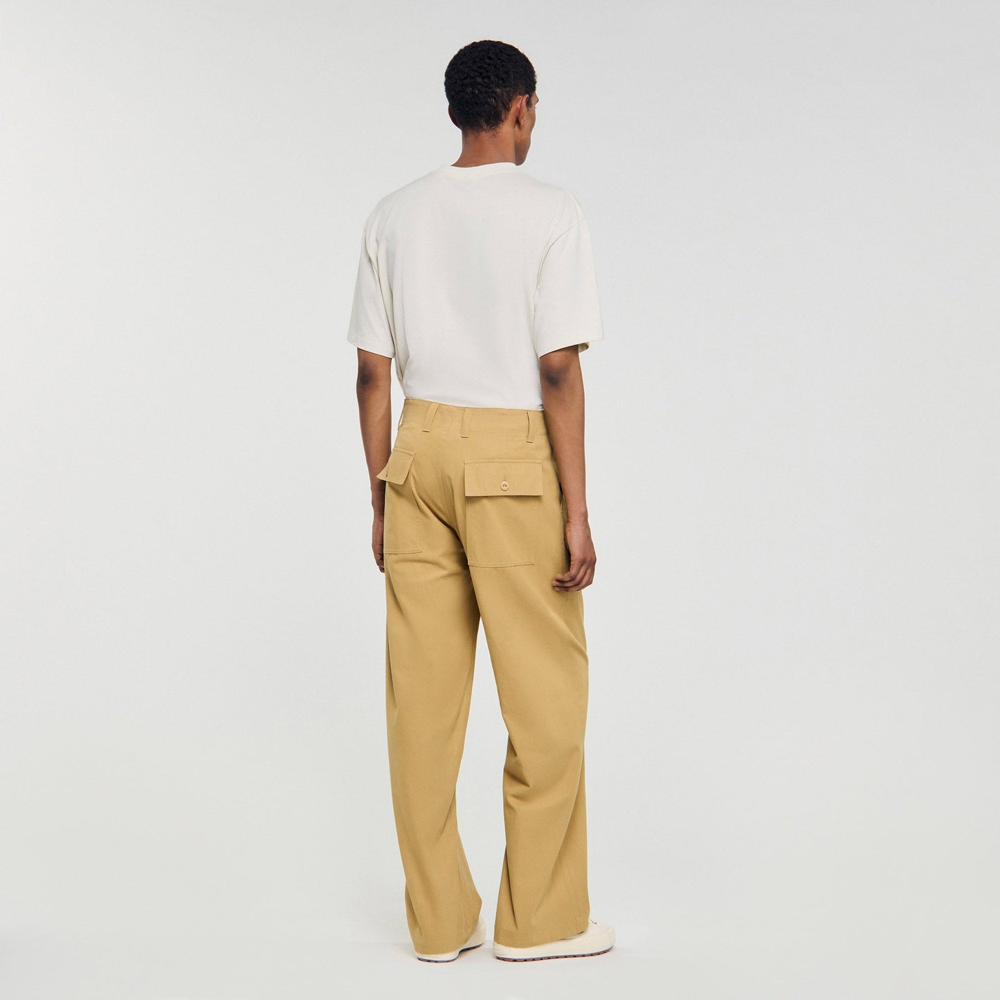 Jerome Pant Wide-Leg Cotton Trousers Ocher Yellow
