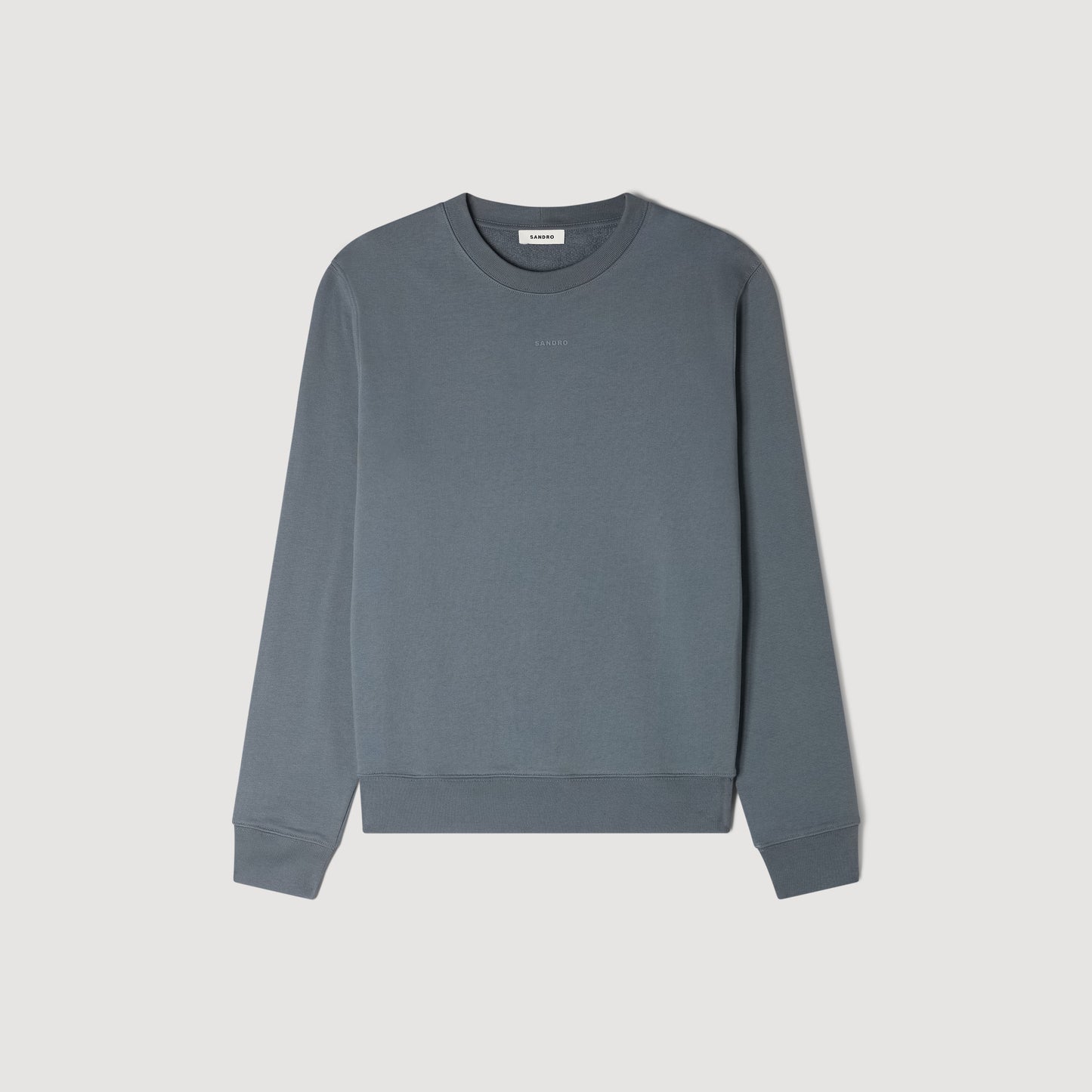 Sandro Logo Crewneck Logo Sweatshirt Grey / Blu