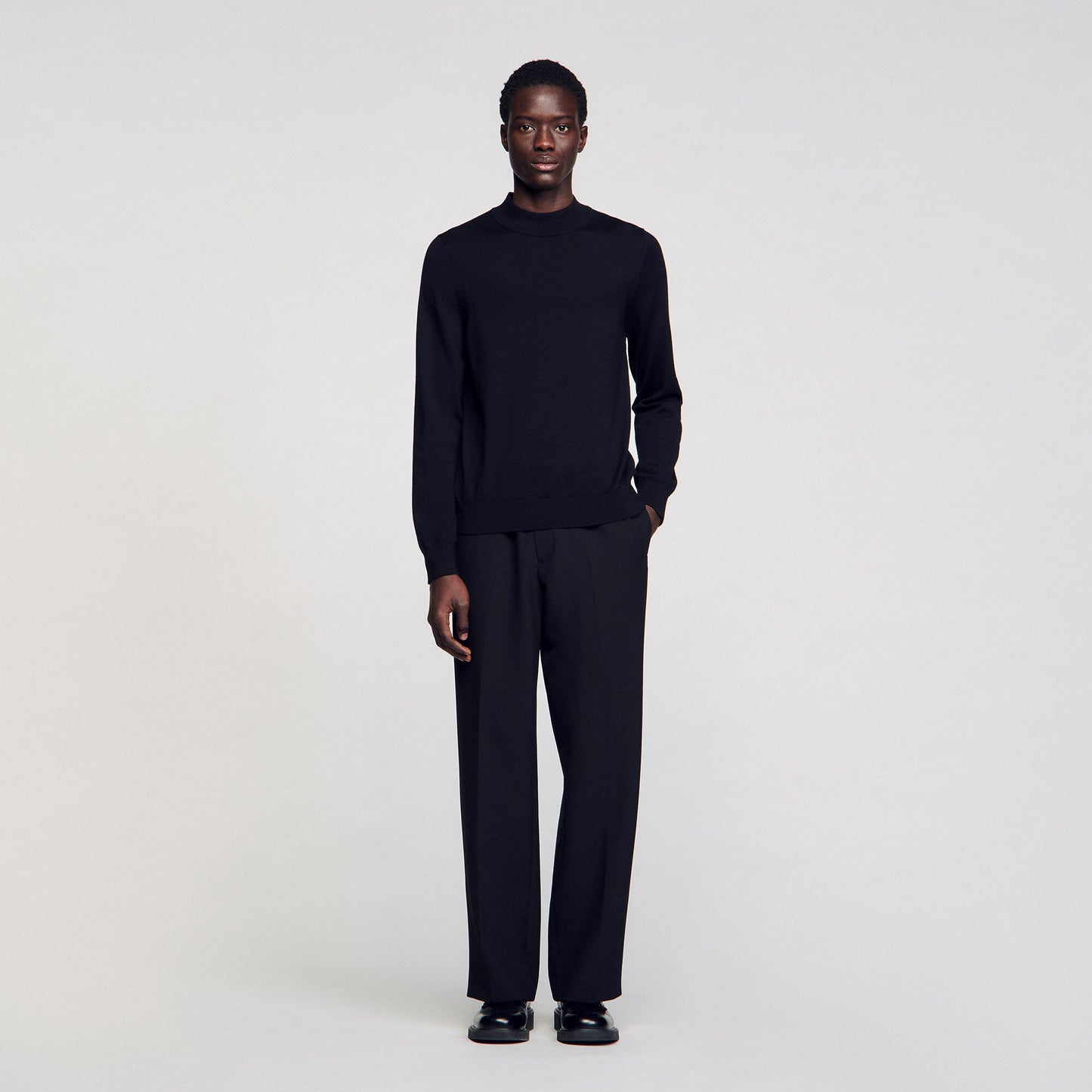 Funnel Neck Sweater Black