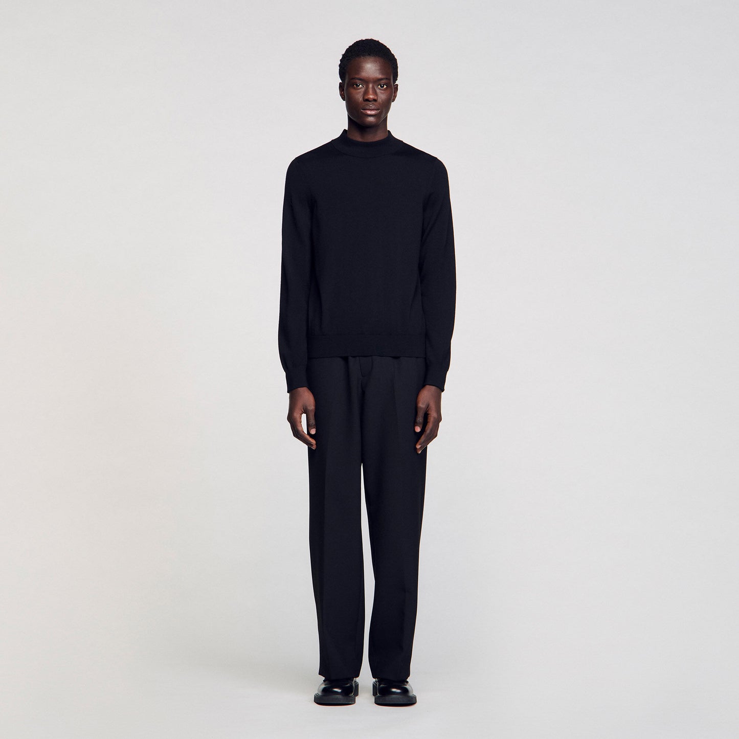 Funnel Neck Sweater Black