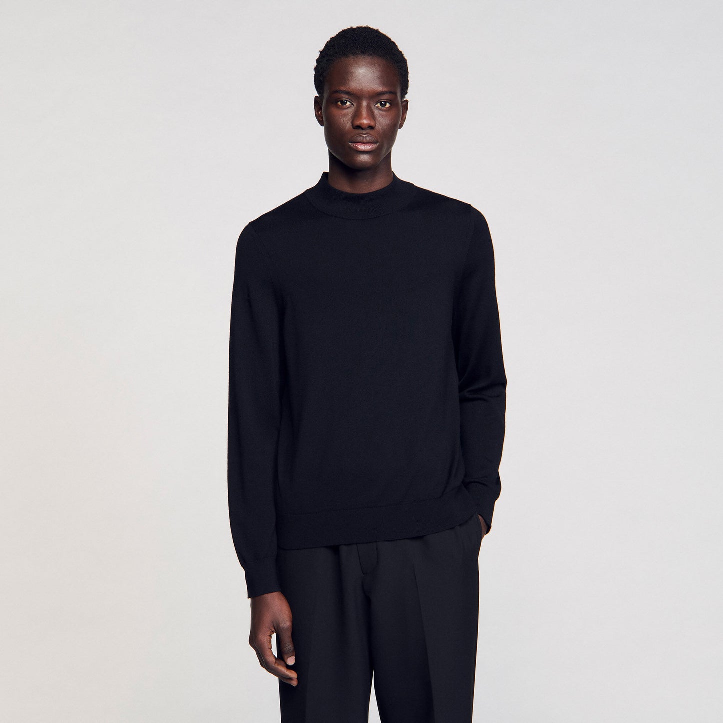 Funnel Neck Sweater Black