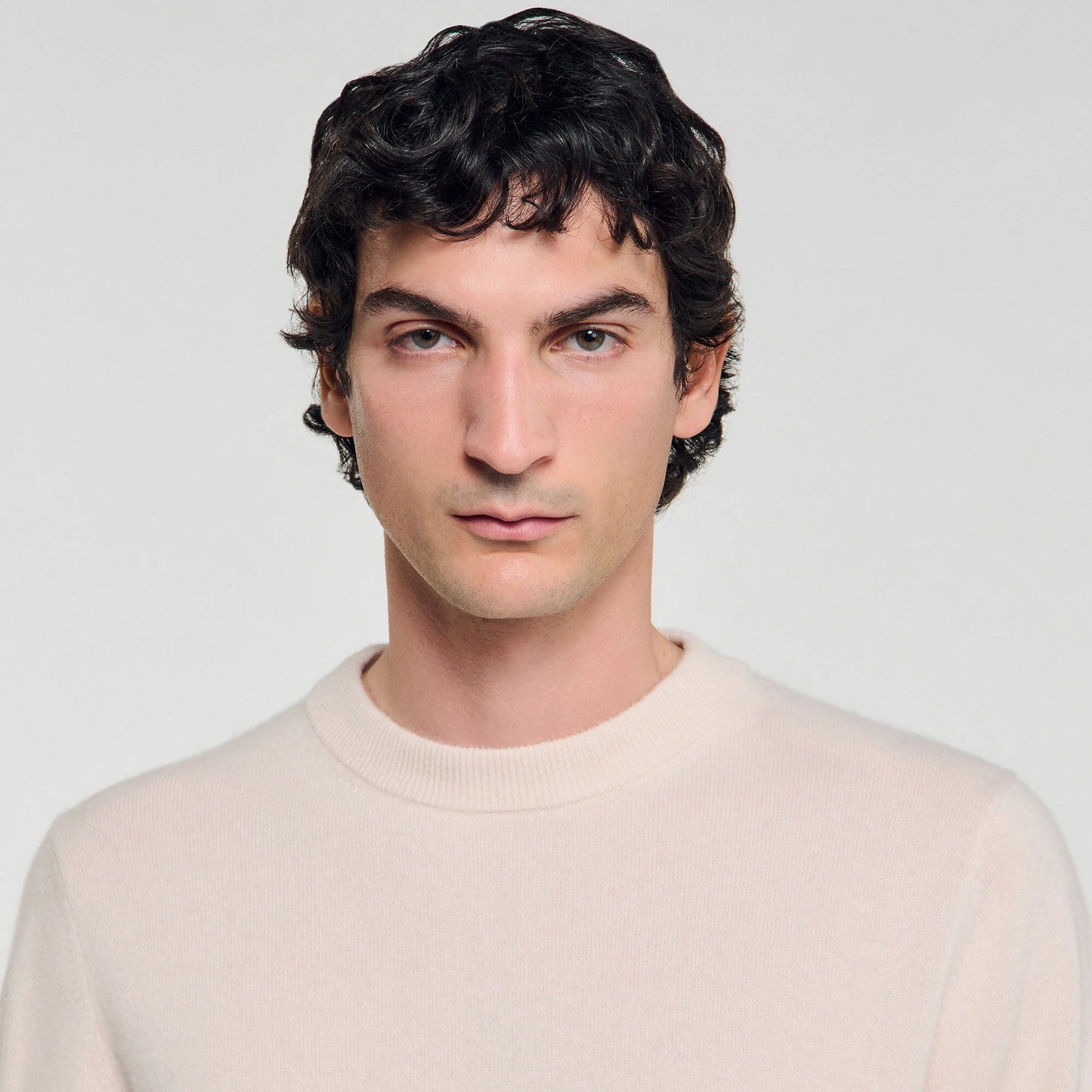 Crewneck Cashmere Cashmere Sweater Off White