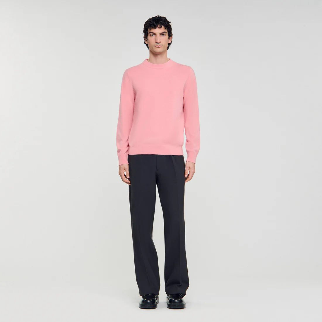 Crewneck Cashmere Cashmere Sweater Baby Pink