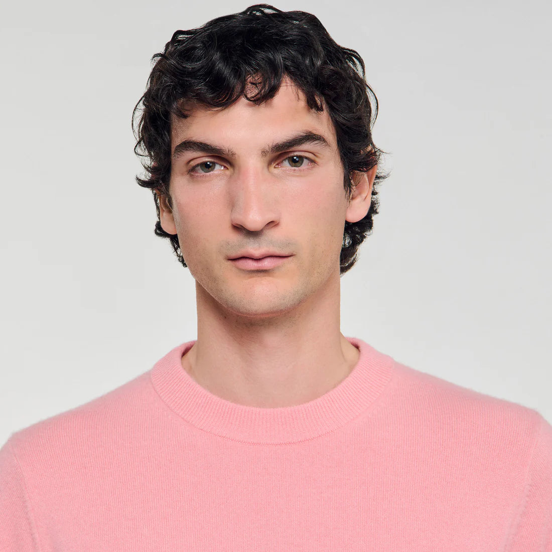 Crewneck Cashmere Cashmere Sweater Baby Pink