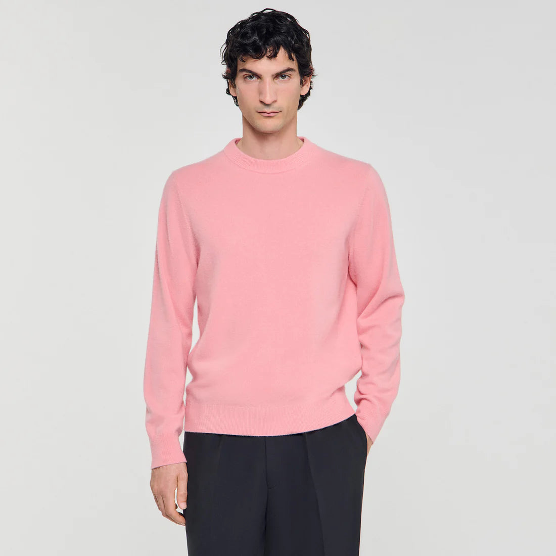 Crewneck Cashmere Cashmere Sweater Baby Pink