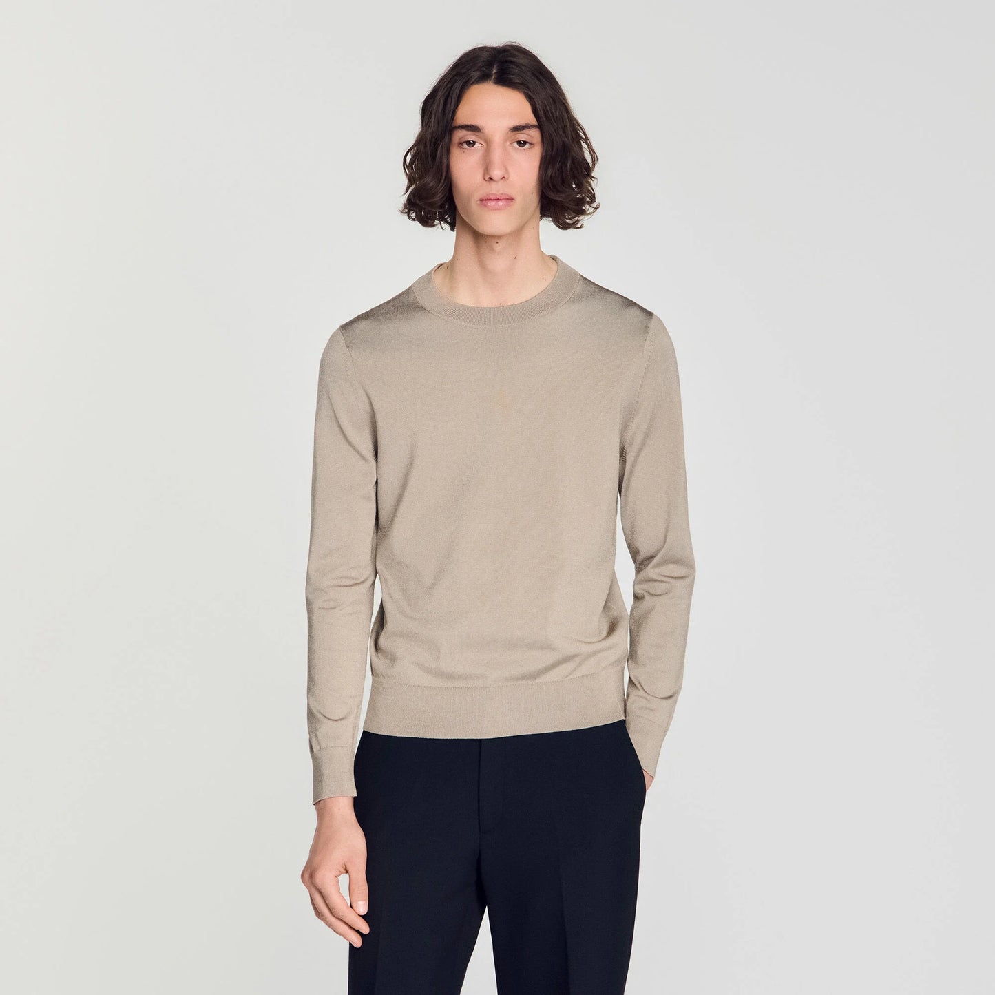 Pablo Crewneck Knit Jumper Light Taupe