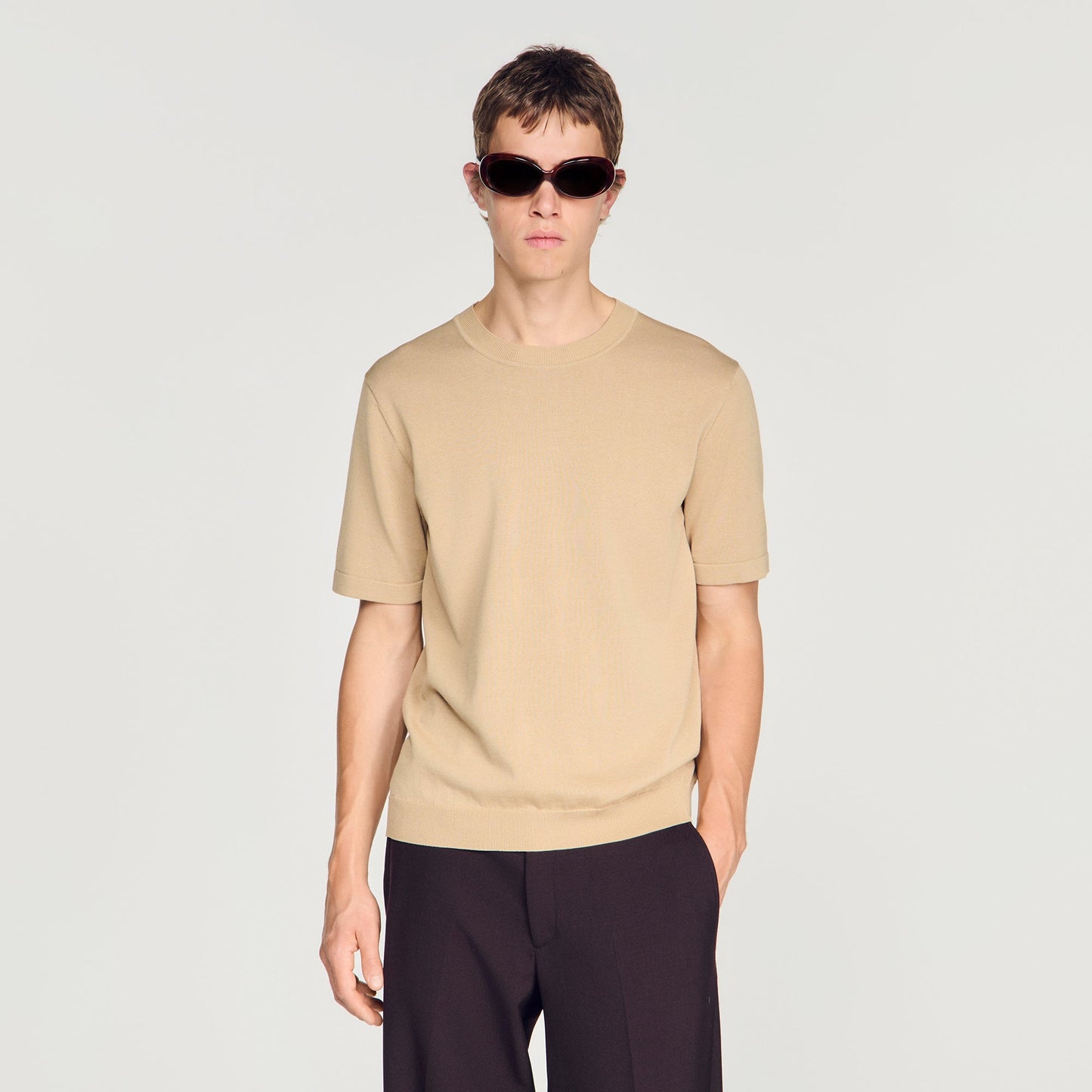Pablo Tee Cotton Knit Jumper Cappucino