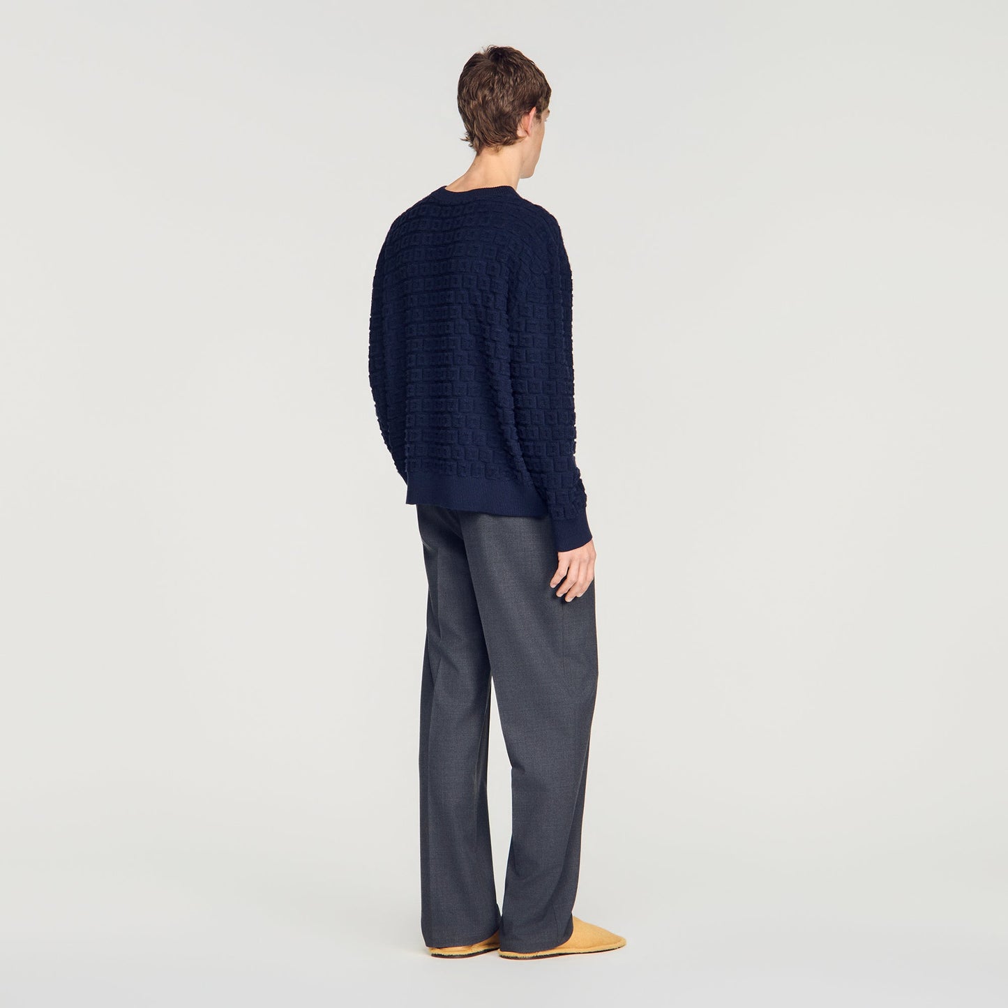 Sponge Crewneck Knit Jumper Navy Blue