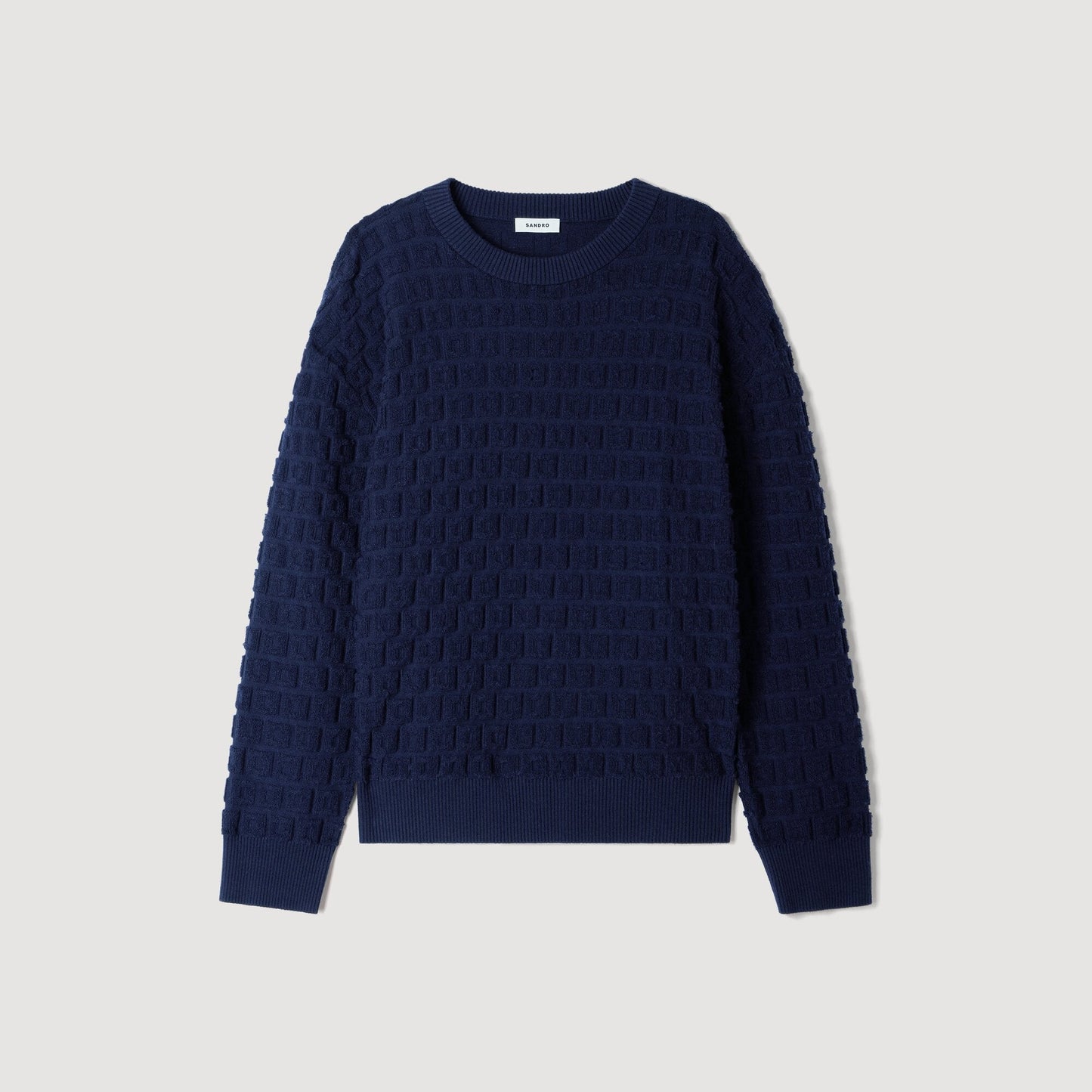 Sponge Crewneck Knit Jumper Navy Blue