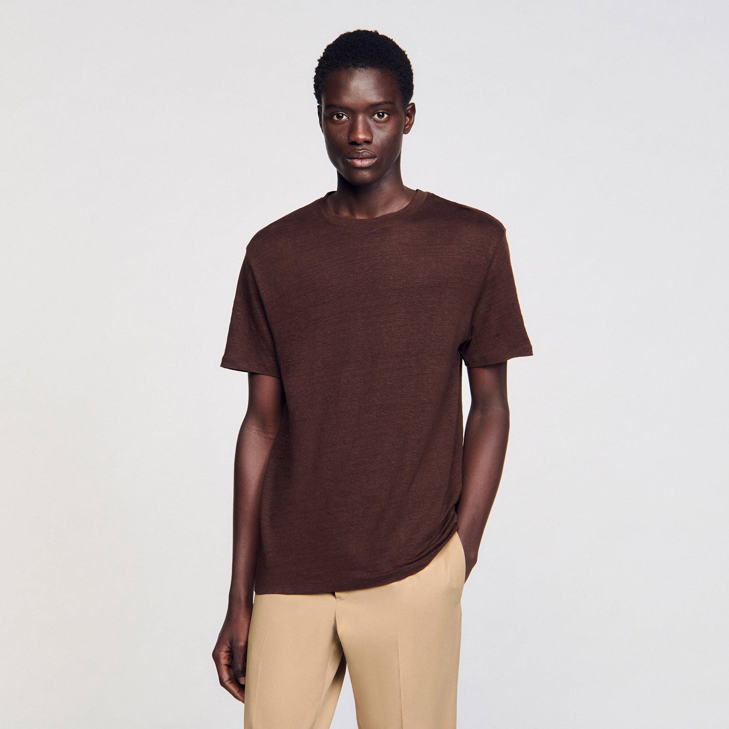 Clash Certified Linen T-Shirt Moka.