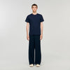 Rubber Sandro Tee Cotton T-Shirt With Logo Midnight Blue