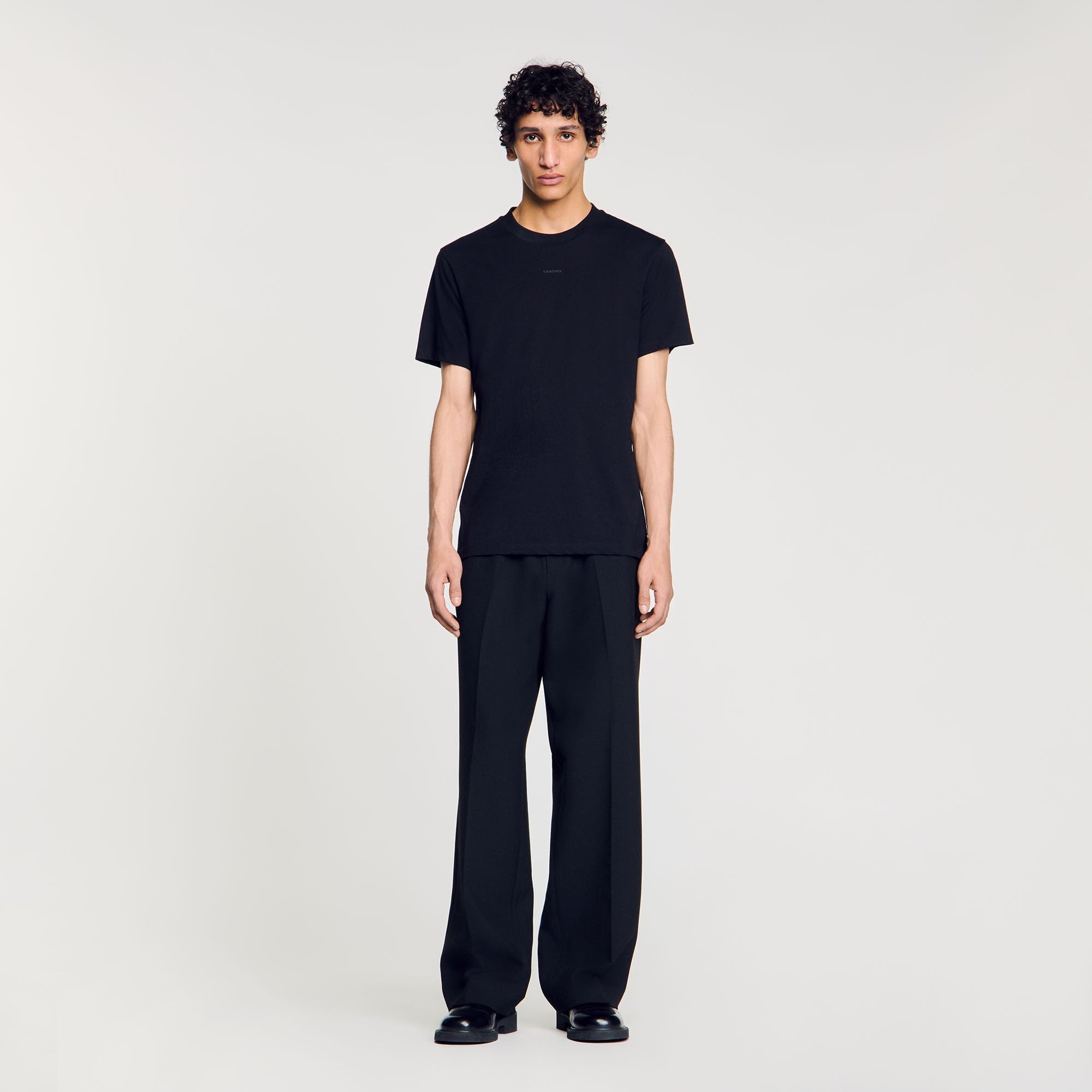 Cotton T-Shirt With Logo Black