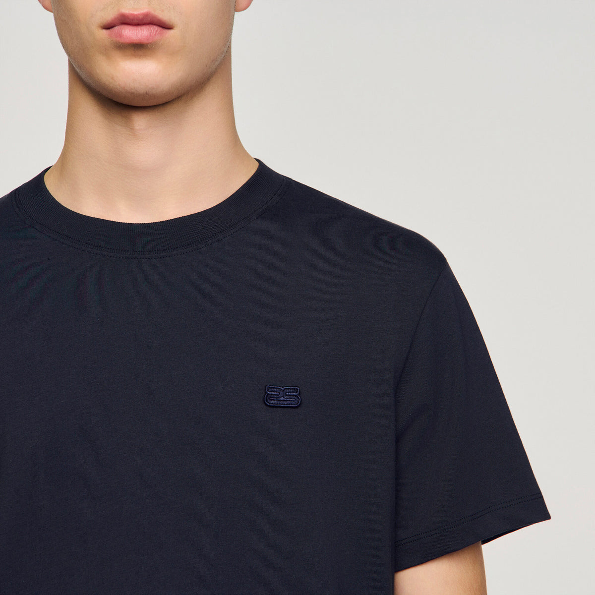 Retro Ss Classic Tee T-Shirt With Double S Patch Navy Blue