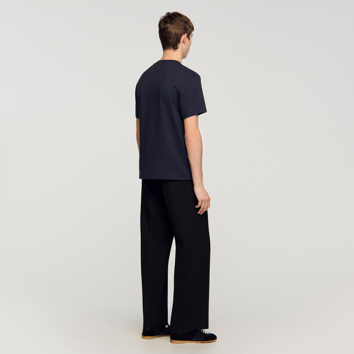 Retro Ss Classic Tee T-Shirt With Double S Patch Navy Blue