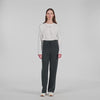 Vadim Knit Rhinestone-Covered Trousers Charcoal Grey