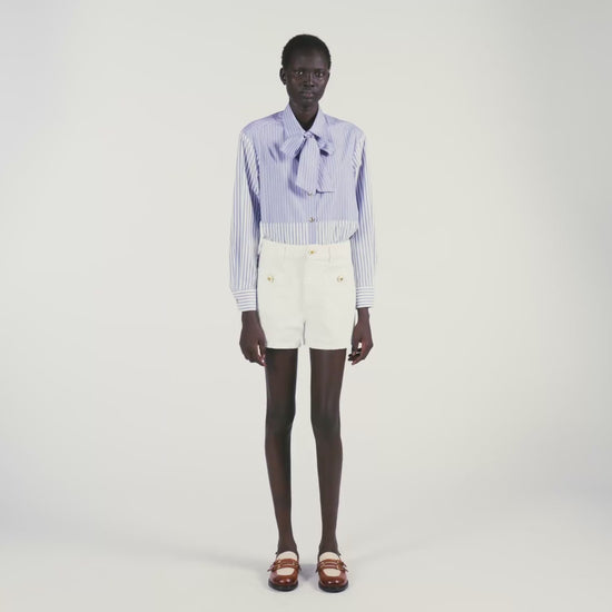 Isilys Striped tie shirt Blu / White