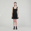 Piana Short Knit Dress With Ruffles Black