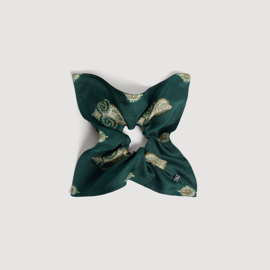 Chouchou Paisley print scrunchie Green