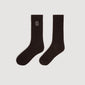 Orelle Ribbed logo socks Black Brown