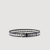 Belt With Round Buckle And Eyelets Black