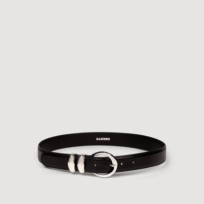 Ornella Belt Smooth Leather Belt Black