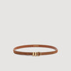 La Flo Suede leather belt Beige