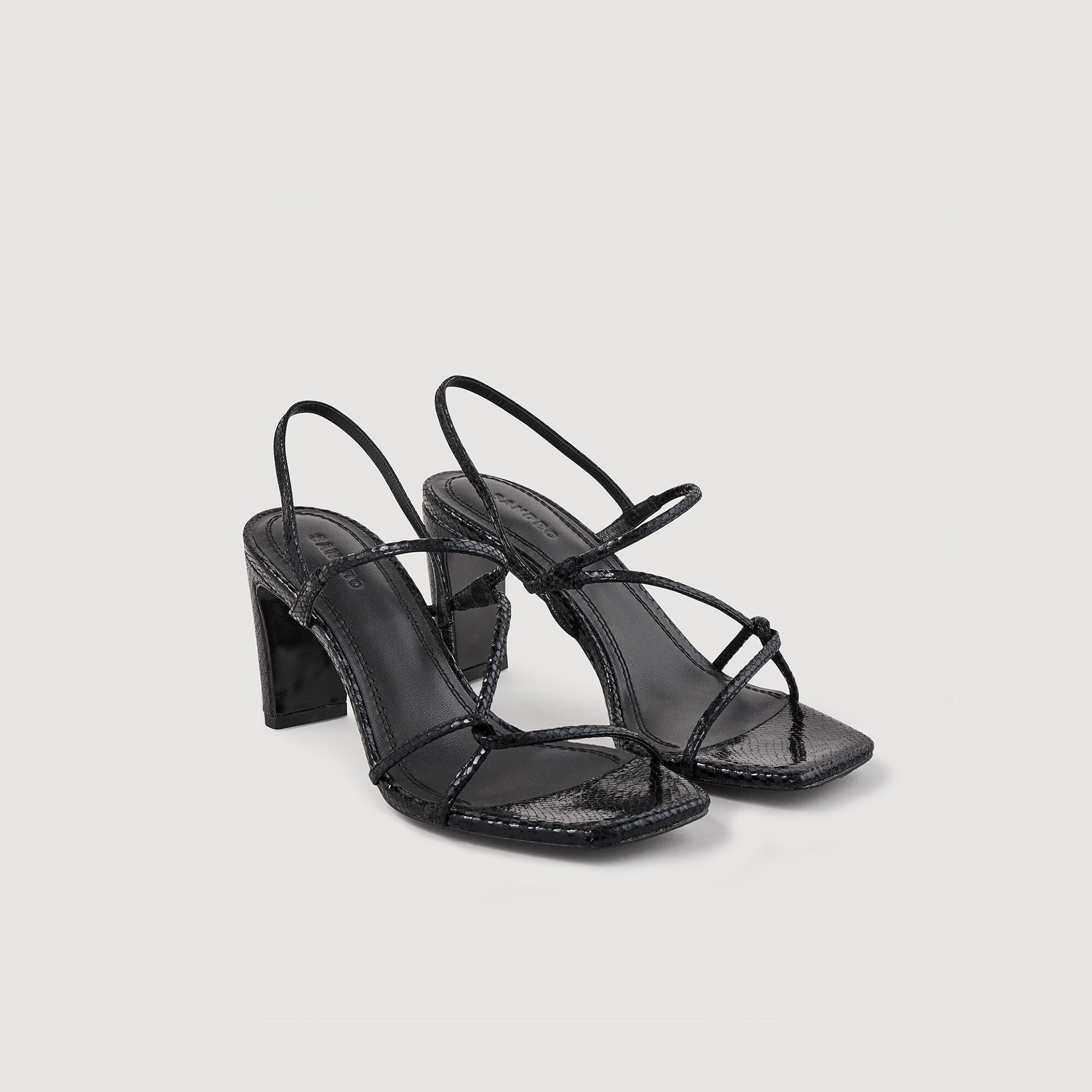 Sandals With Narrow Straps Black