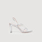 Fayesilver Metallic Leather Sandals Silver