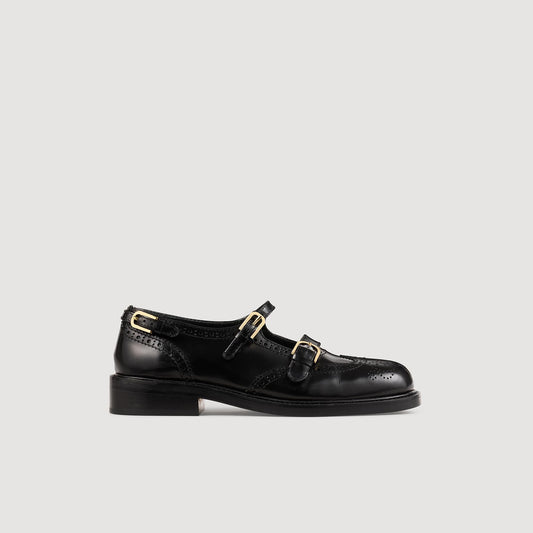 Kaeta Multi-Buckle Open Derbies Black