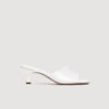 Lovely Heeled Leather Sandals White