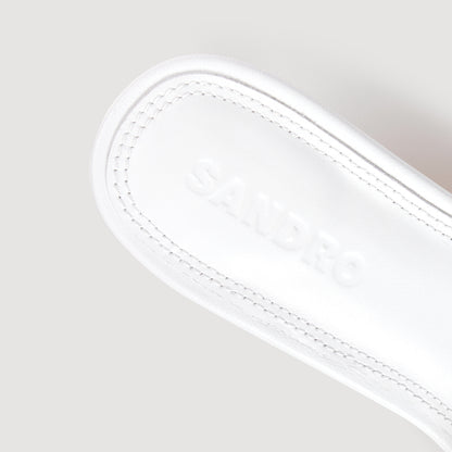 Lovely Heeled Leather Sandals White