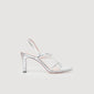 Fayesilver Leather Sandals With A Wide Heel Silver