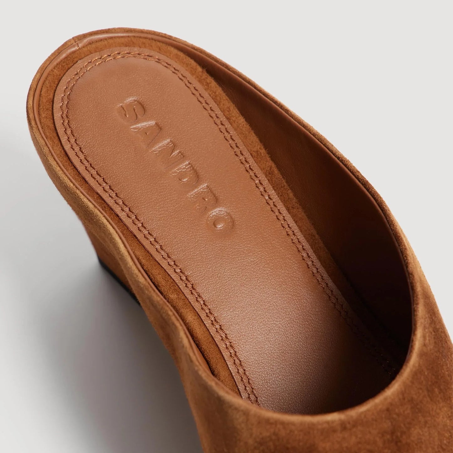 Leia Suede Wedge Sandals Brown