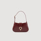 Sweet Janet Baguette Bag In Certified Leather Bordeaux