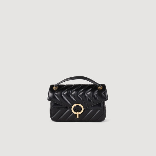 Yza Pm Yza Small Plain Leather Bag Black