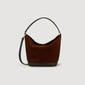 Tangoso Suede And Leather Bag Tangoso Mahogany