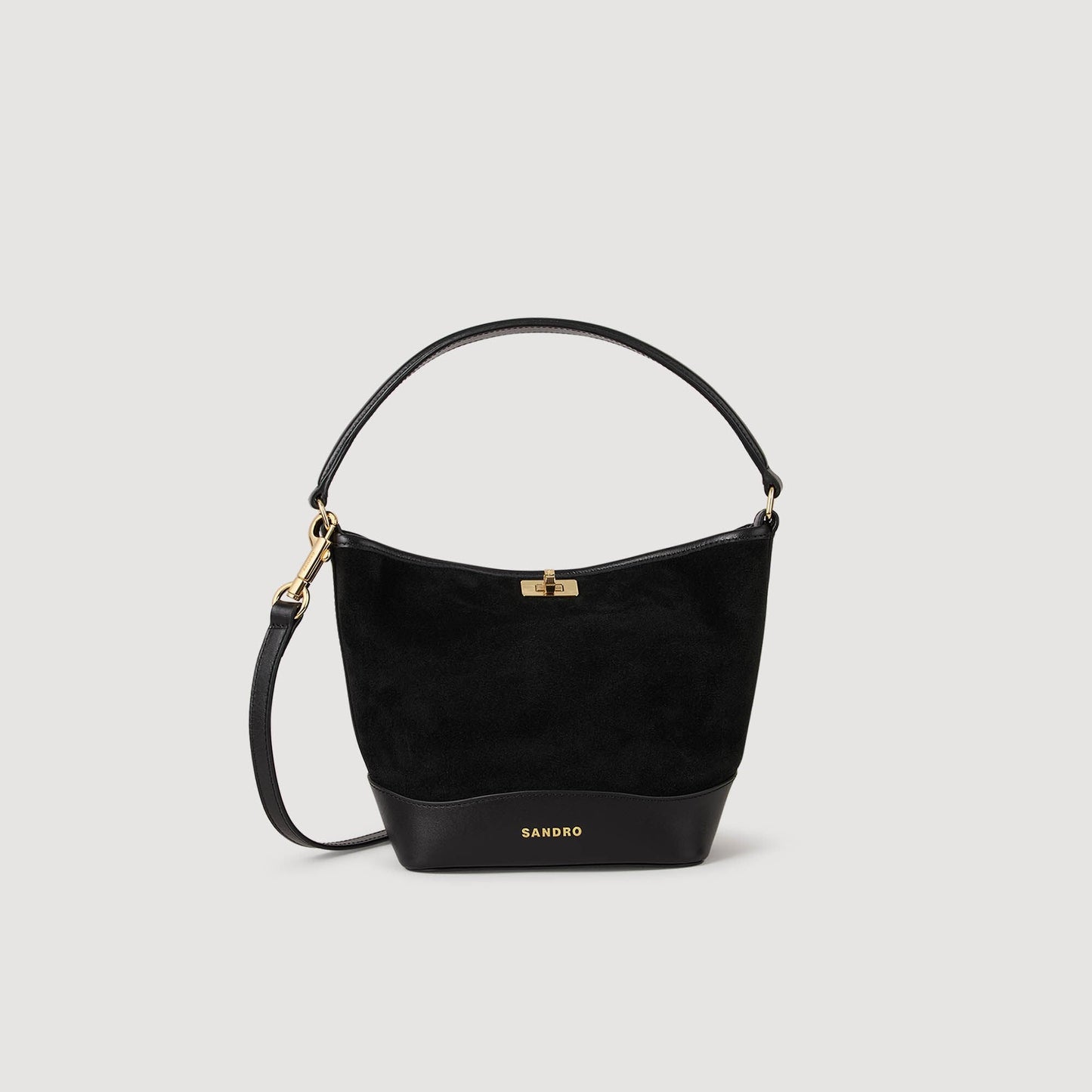 Mini Tangoso Mini Tangoso Suede And Leather Bag Black