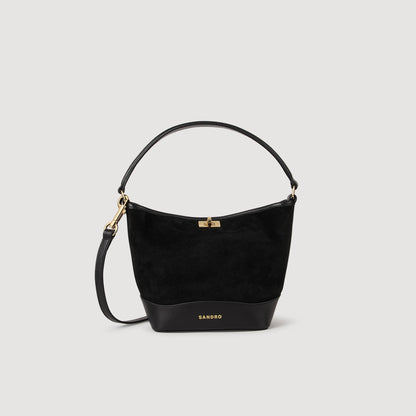 Mini Tangoso Mini Tangoso Suede And Leather Bag Black