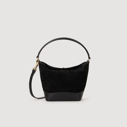Mini Tangoso Mini Tangoso Suede And Leather Bag Black