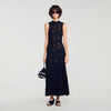Chlo Beaded Knit Bag Black