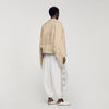 Jackie Fringed Suede Jacket Beige