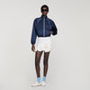 Lizy Embroidered Cropped Satin Jacket Navy / Black