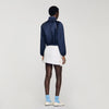 Lizy Embroidered Cropped Satin Jacket Navy / Black
