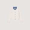 High-Neck Cardigan Ecru